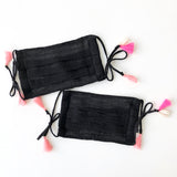 Cotton Gauze Face Mask - Charlotte in Black