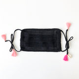 Cotton Gauze Face Mask - Charlotte in Black