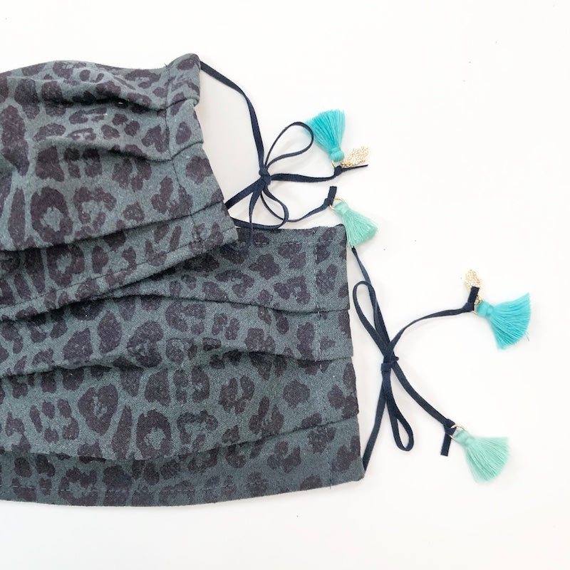 Cotton Linen Double Layered Face Mask - Léo in Gray