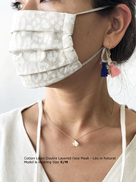 Cotton Linen Double Layered Face Mask - Léo in Natural