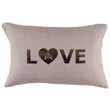 CUSHiON - LETTER - LOVE GOLD FOiL ON COCONUT