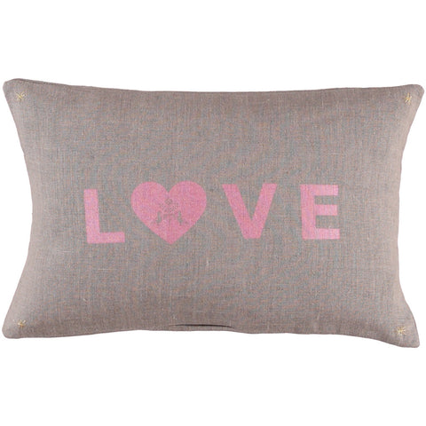 CUSHiON - LETTER - LOVE SHiMMER PiNK ON COCONUT