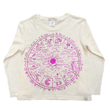 23 The Wheel Of Life in Lara Long Sleeve Tee in Natural-Pink Foil
