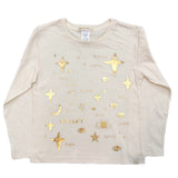 23 Team Amulet in Lara Long Sleeve Tee in Natural - Gold Foil