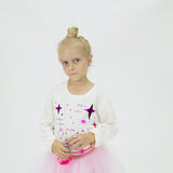 23 Team Amulet in Lara Long Sleeve Tee in Natural - Pink Foil