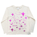 23 Team Amulet in Lara Long Sleeve Tee in Natural - Pink Foil