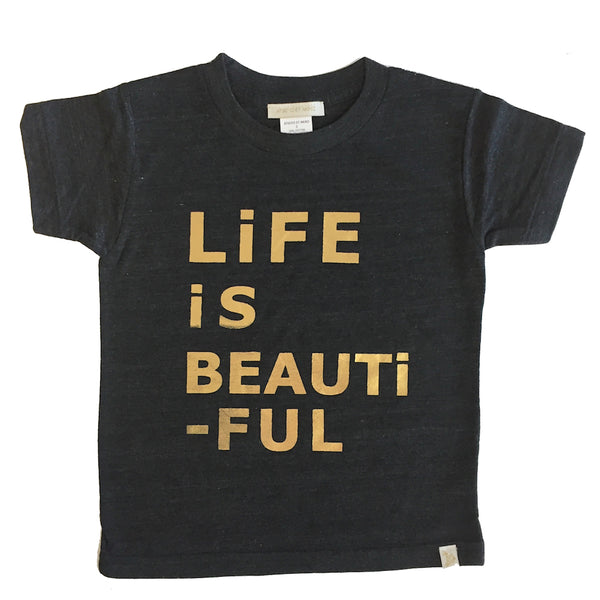 Tri Blend Tee - LiFE iS BEAUTiFUL in Charcoal