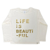 Lara Long Sleeve Tee - LiFE iS BEAUTiFUL in Cream