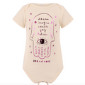 Hamsa Organice Onesie in Peach