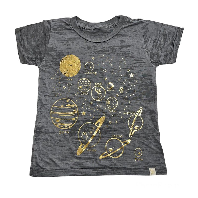 Team Solar Burnout Tee in Gold Foil