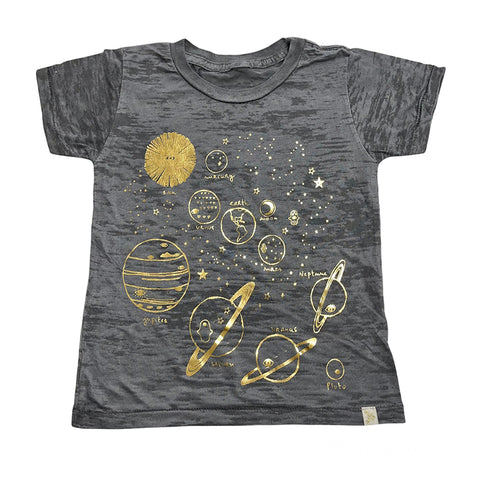 Team Solar Crew Tee in Natural with Gold Foil Print