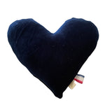 Le Heart Velvet Pillow - Navy