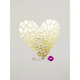WALL ART - LEO HEART with gold foil print